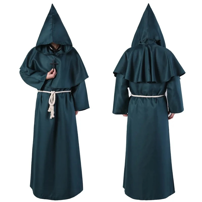 Cape Médiévale Style Prêtre – Costume Halloween élégant Homme/femme – Pour Fête, Carnaval, Jeu De Rôle